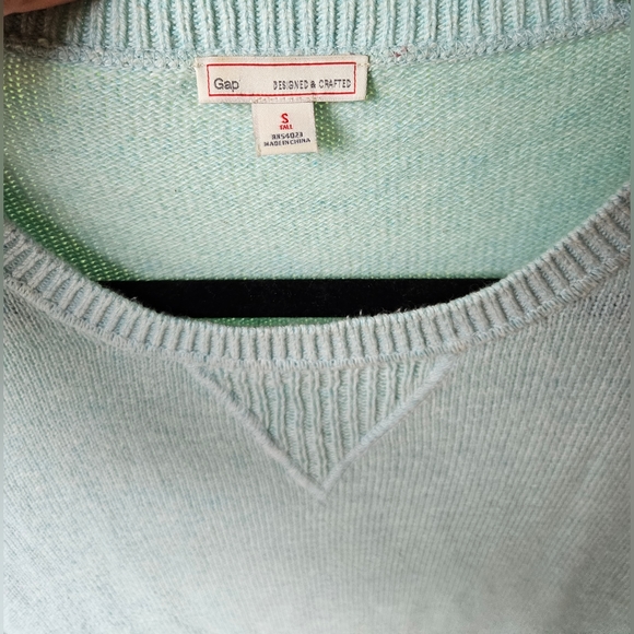 GAP mint blue crew neck casual sweater - Picture 2 of 4